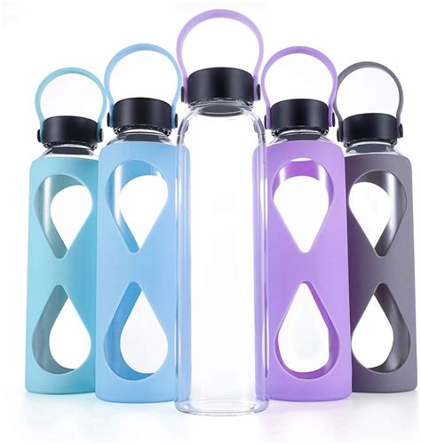 MIU COLOR Glass Water Bottles 800ML, BPA Free Reusable .